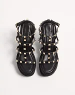 Valentino Rockstud Ankle Strap Wedge Sandal In Calfskin Leather 95 Mm - Image 5